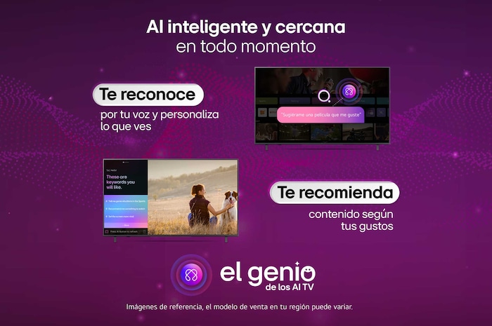 El procesador 4K Gen9 de IA alpha 7 de LG NANO 4K UHD AI NU85 brilla en el centro de una placa de circuito amarilla, destacando un procesamiento de IA más inteligente y potente que mejora la claridad de la imagen 4K con contraste y profundidad mejorados.